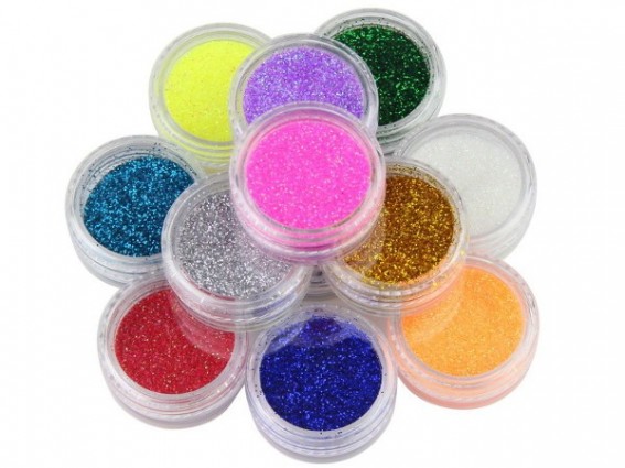 Brokat 3g mix kolorów - Glitterpuder.