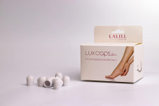 Nakładki kapturki ścierne białe LUX do stóp i pedicure 10mm gradacja 150 BOX 50 szt. LALILL