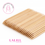 Patyczki drewniane różane 9,5 cm 100 szt. do skórek paznokci manicure hybryd LALILL